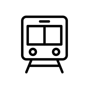 rail vector thin line icon