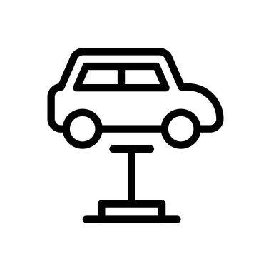 araç vektörü ince çizgi simgesi