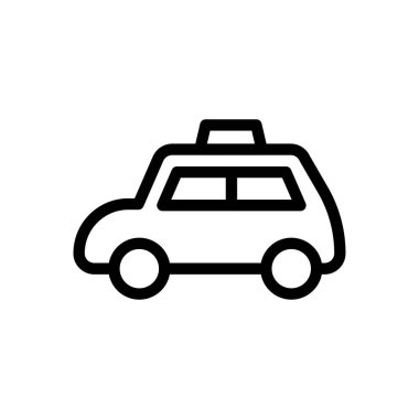 araba vektörü ince çizgi simgesi