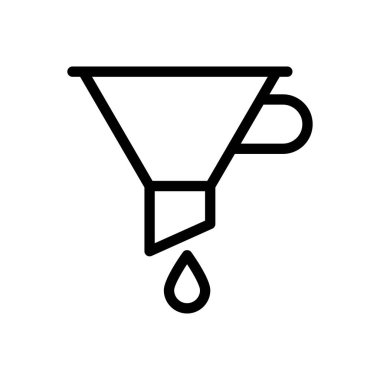 yakıt vektörü ince çizgi simgesi