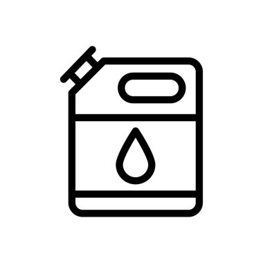 yakıt vektörü ince çizgi simgesi