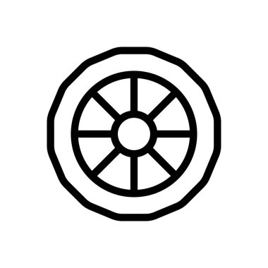 araba vektörü ince çizgi simgesi