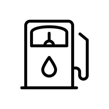 yakıt vektörü ince çizgi simgesi