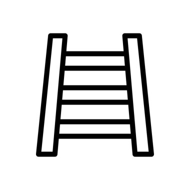 Metro vektörü ince çizgi simgesi