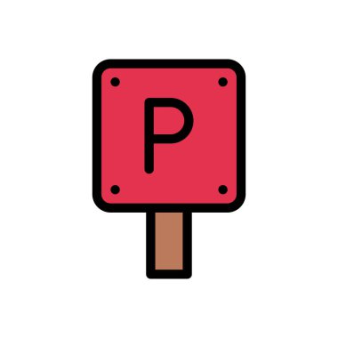 vektör düz renk simgesini imzala