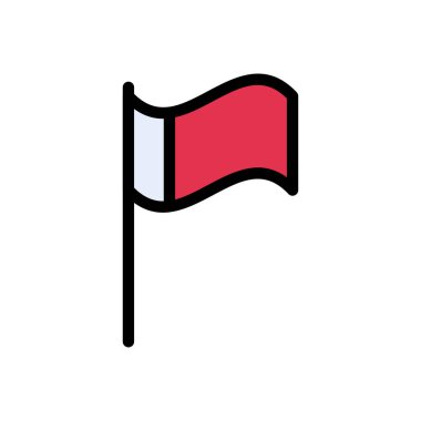 Sallanan vektör düz renk simgesi