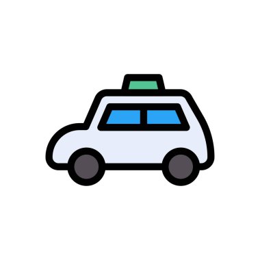 araba vektörü düz renk simgesi