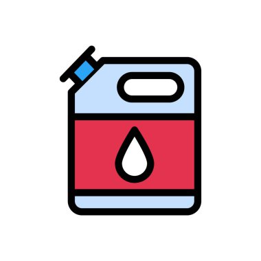 yakıt vektörü düz renk simgesi