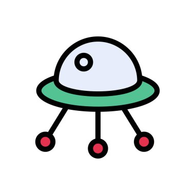 yabancı gemi vektörü düz renk simgesi