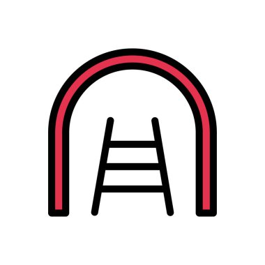 tren vektörü düz renk simgesi