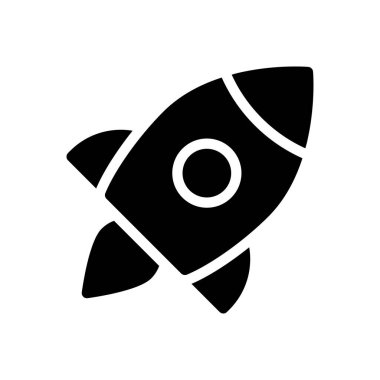 Uzay gemisi vektör simgesi düz simgesi