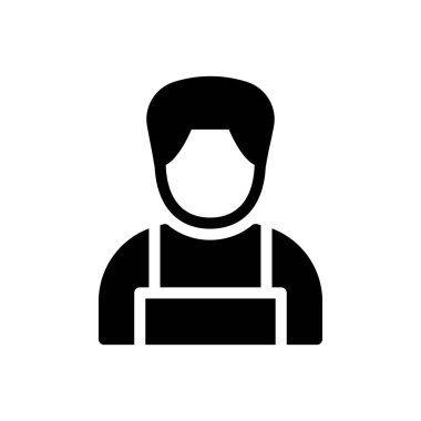 çalışanın vektör simgesi düz simge