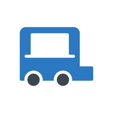 karavan vektör renk simgesi 