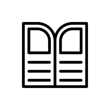 pencere vektörü ince çizgi simgesi