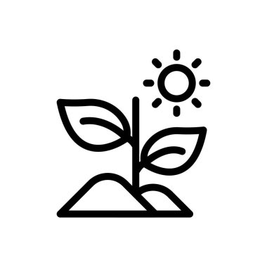 tarım vektörü ince çizgi simgesi