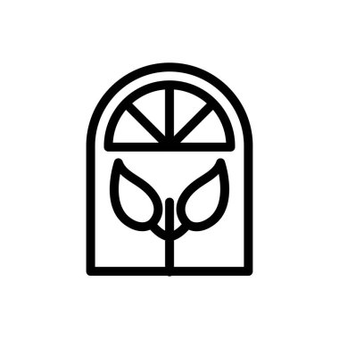 tarla vektörü ince çizgi simgesi