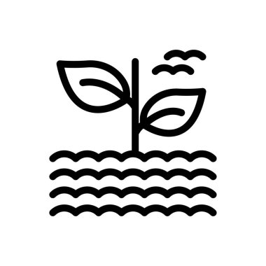 büyüme vektörü ince çizgi simgesi