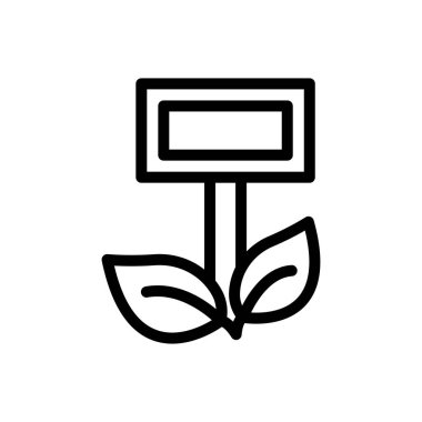 bitki vektörü ince çizgi simgesi