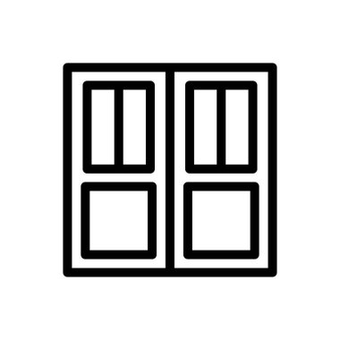 Tekerlek kepenk vektörü ince çizgi simgesi