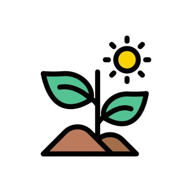 tarımsal vektör düz renk simgesi