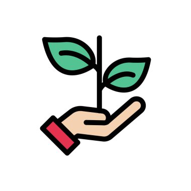 büyüme vektörü düz renk simgesi