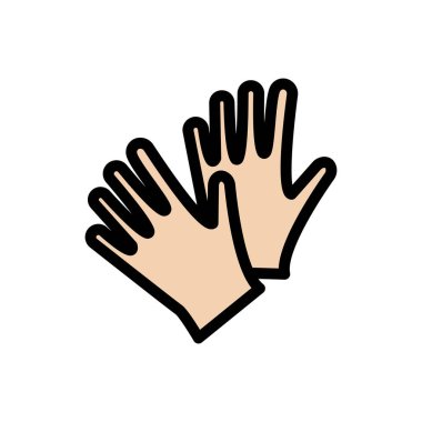 Eldivenler vektör düz renk simgesi