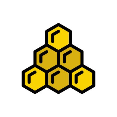 Arı kovanı vektörü düz renk simgesi