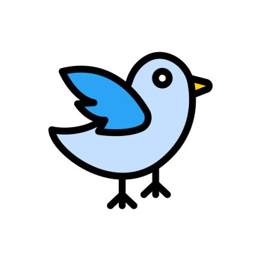 serçe vektörü düz renk simgesi