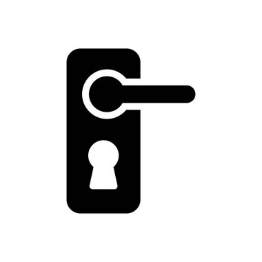 vektör düz simgesini kilitle 