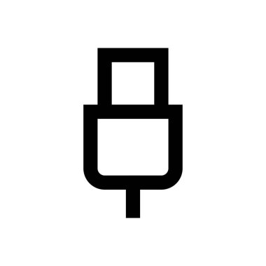 Usb vektör ince çizgi simgesi