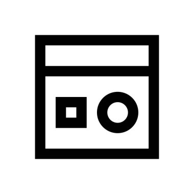 tarayıcı vektörü ince çizgi simgesi