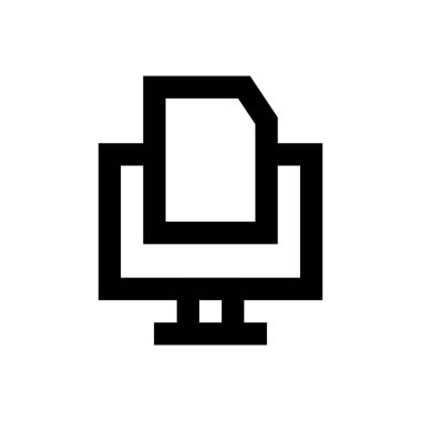 belge vektörü ince çizgi simgesi