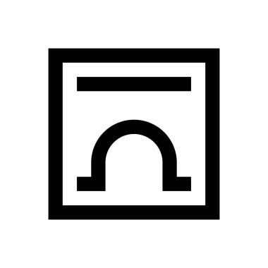 zarf vektörü ince çizgi simgesi