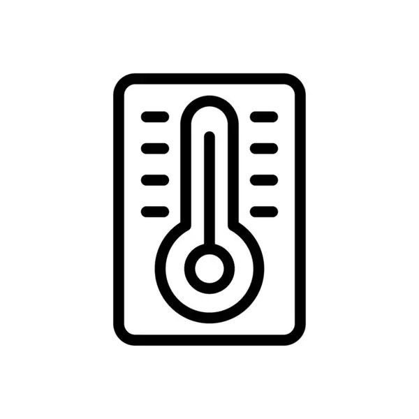 Temperaturvektor Dünne Linie Symbol — Stockvektor