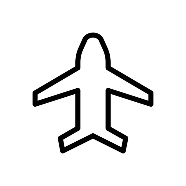 Flight Vector Thin Line Icon — Stock Vector