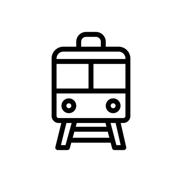 Icône Ligne Mince Vecteur Rail — Image vectorielle