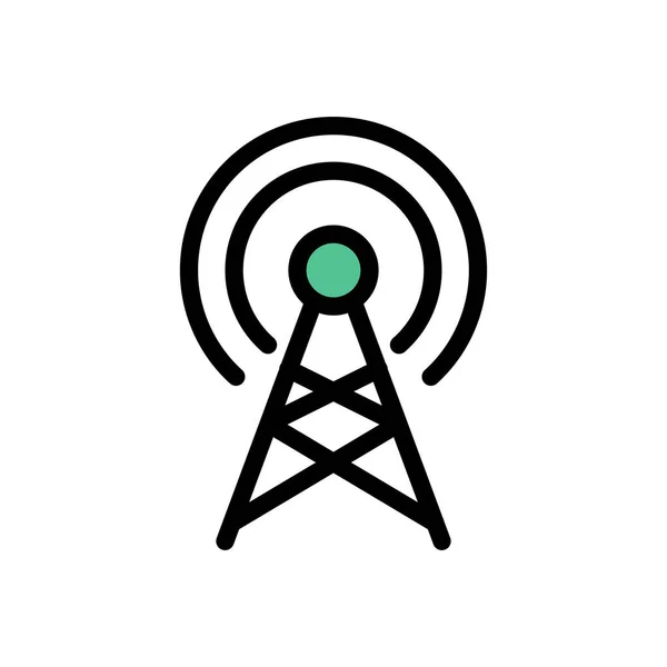 Signaal Vector Hiëroglief Plat Pictogram — Stockvector