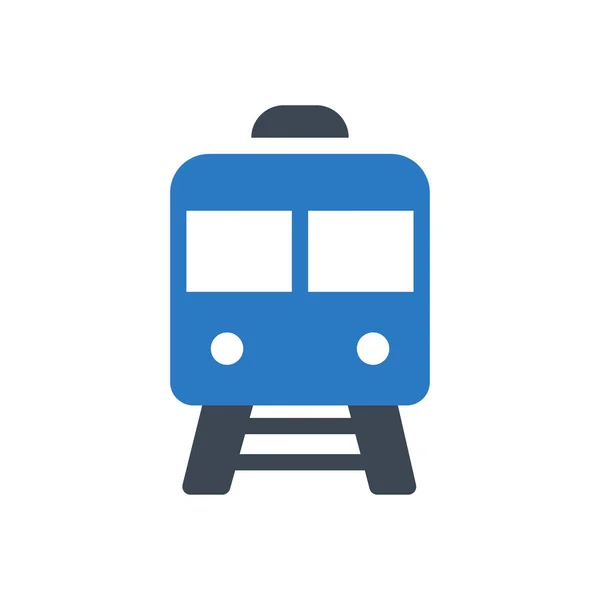 Rail Vector Glyph Color Icon — Stock Vector