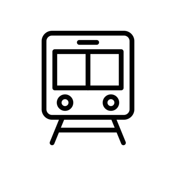 Icône Ligne Mince Vecteur Rail — Image vectorielle