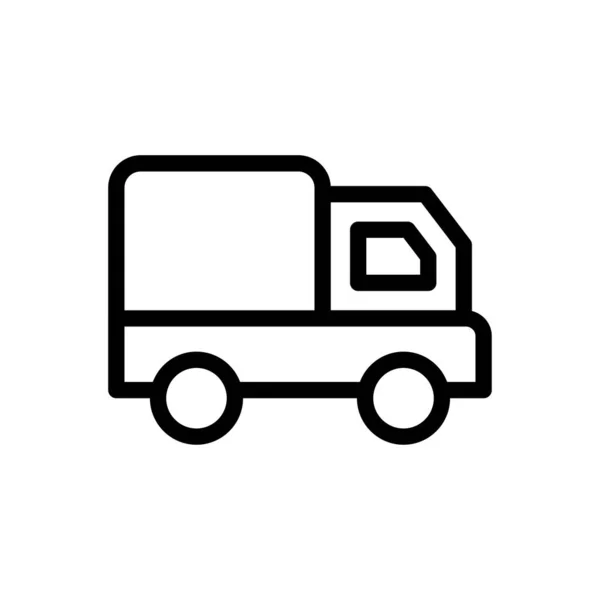 Вантажівка Вектор Тонка Лінія Значок — стоковий вектор