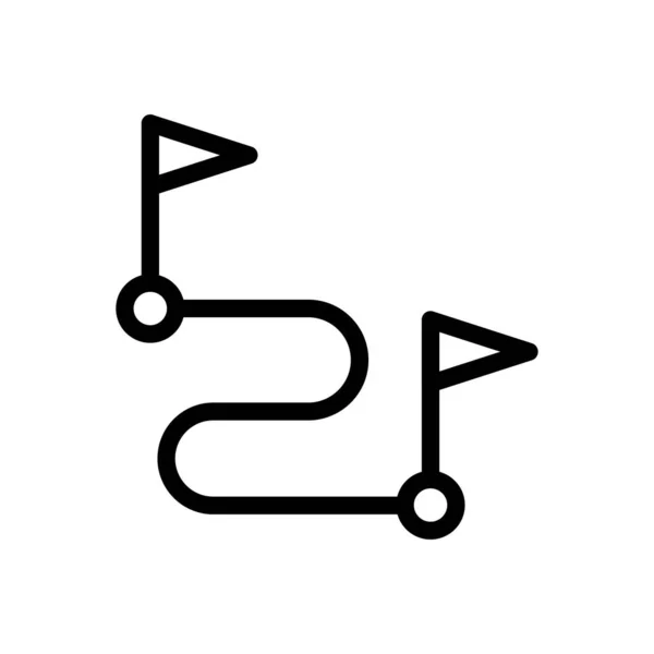 Track Vector Thin Line Symbol — Stockvektor