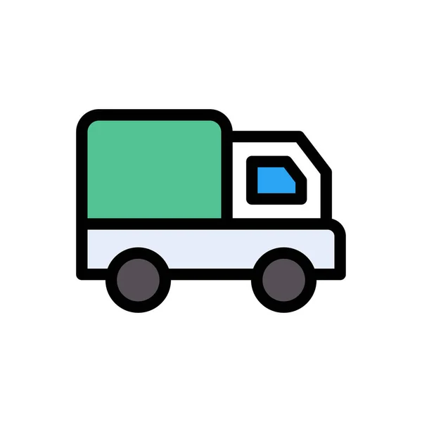 Truck Vector Flat Color Icon — Stock Vector