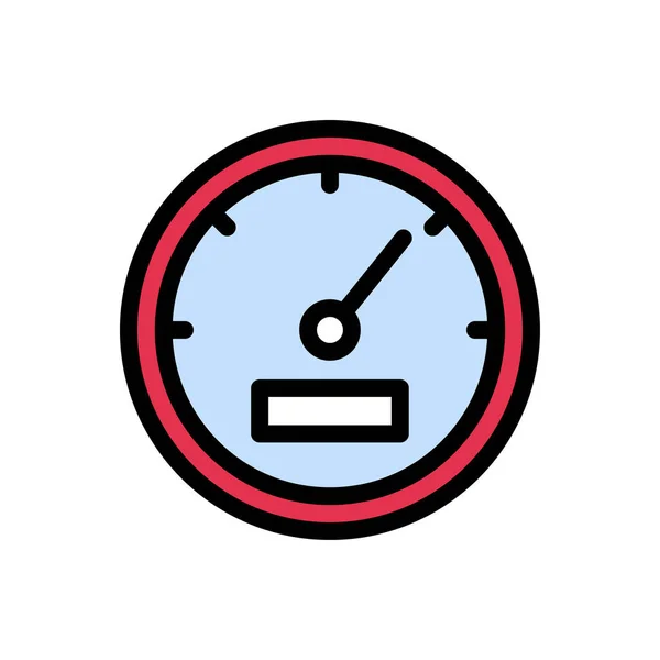 Speed Vector Flat Color Icon — ストックベクタ