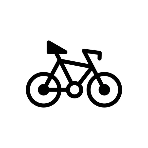 Bicicleta Vector Glifo Icono Plano — Vector de stock