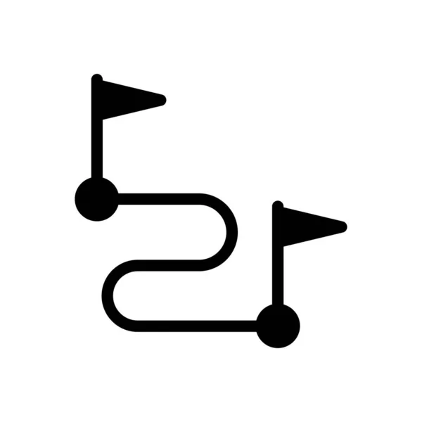 Track Vector Glyph Flaches Symbol — Stockvektor
