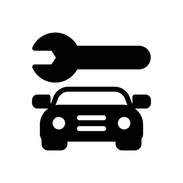 Auto Vektor Glyphen Flaches Symbol — Stockvektor