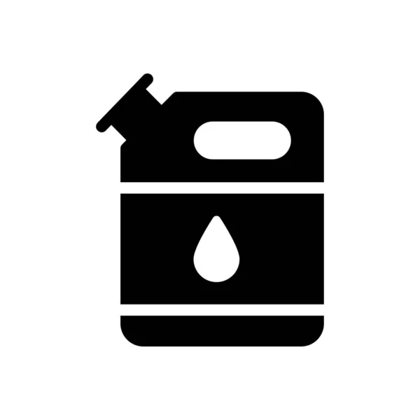 Treibstoff Vektor Glyphen Flaches Symbol — Stockvektor