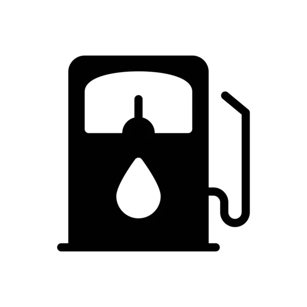 Fuel Vector Glyph Flat Icon — Stock Vector