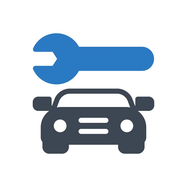 Coche Vector Glifo Icono Color — Vector de stock