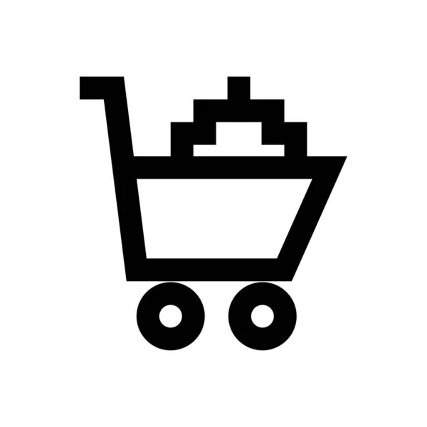 Trolley Vector Thin Line Icon — Stock Vector